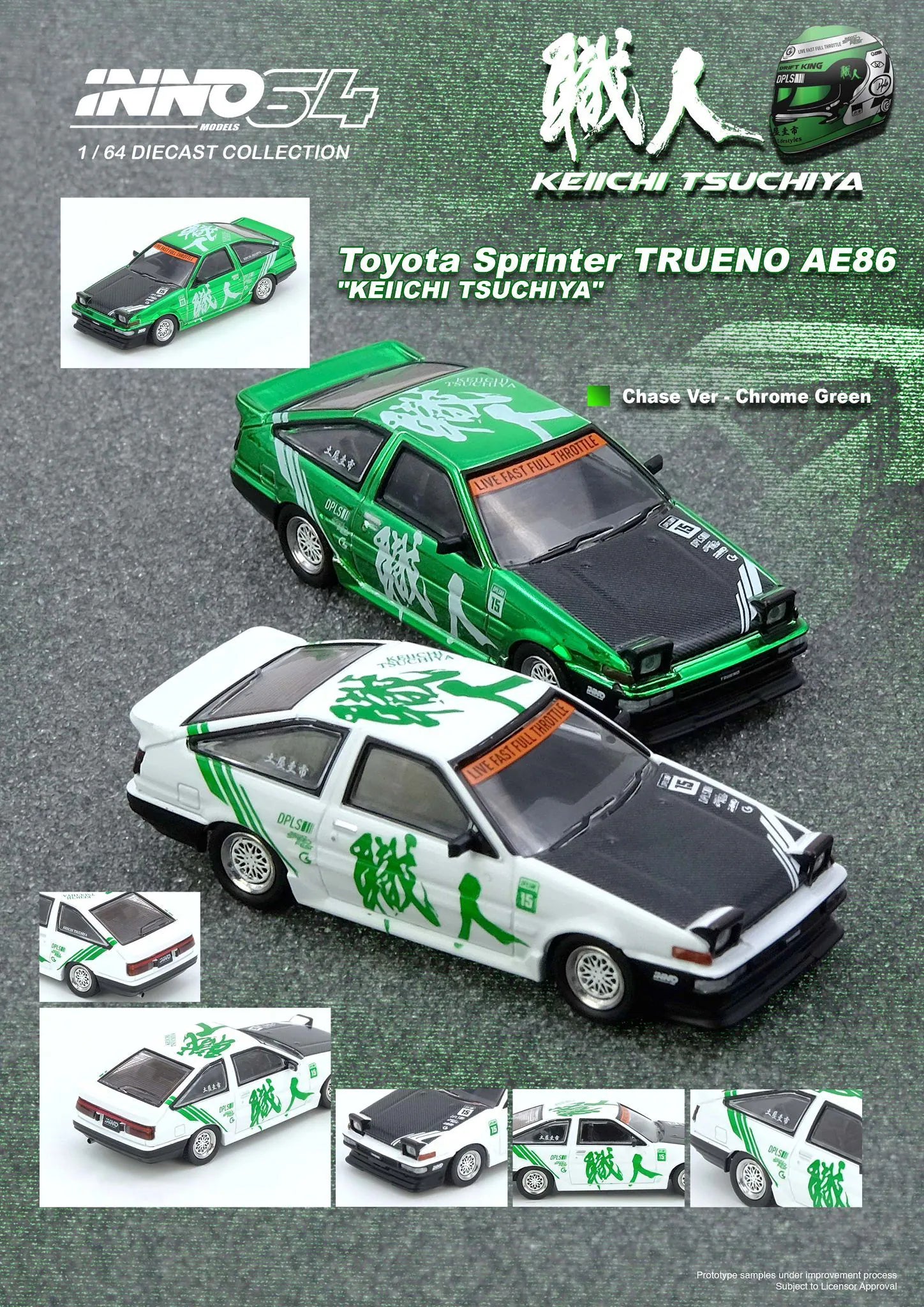 Inno64 Toyota Sprinter Trueno AE86 Keiichi Tsuchiya Drift