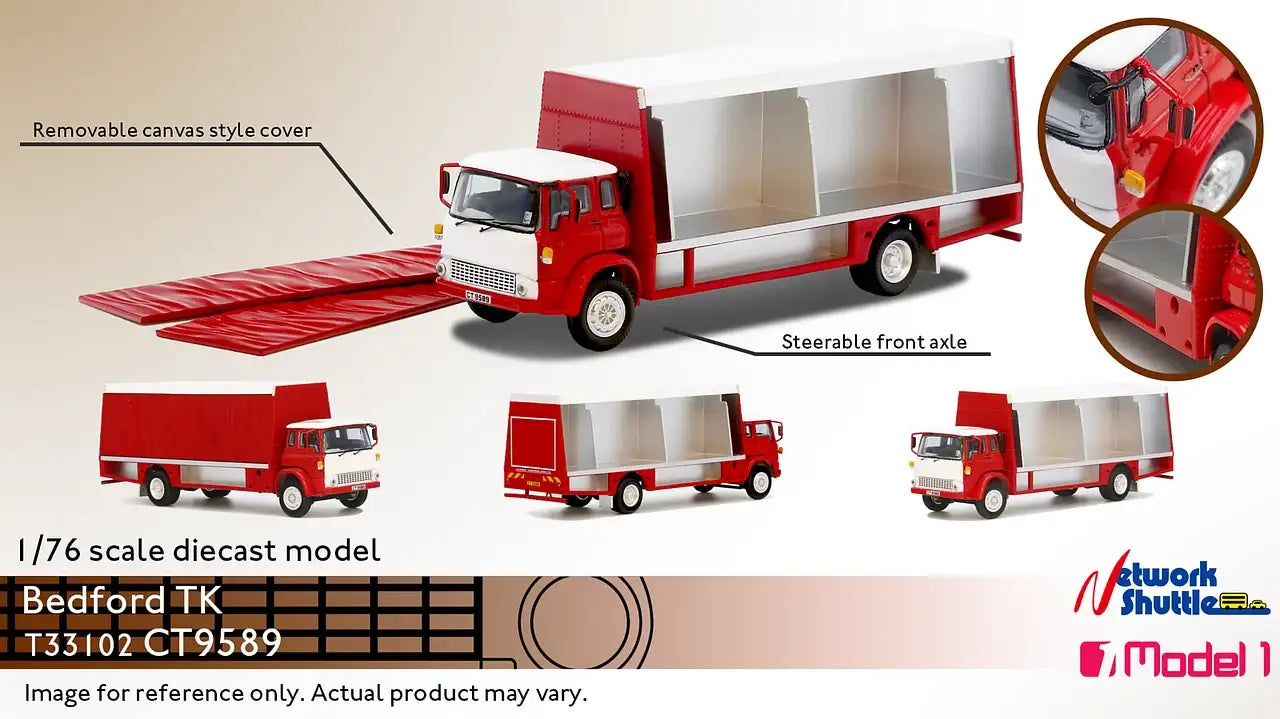 (OPENED BOX) Model1 1/76 Hong Kong 1980's Bedford TK Delivery Truck - CT9589 (T33102)