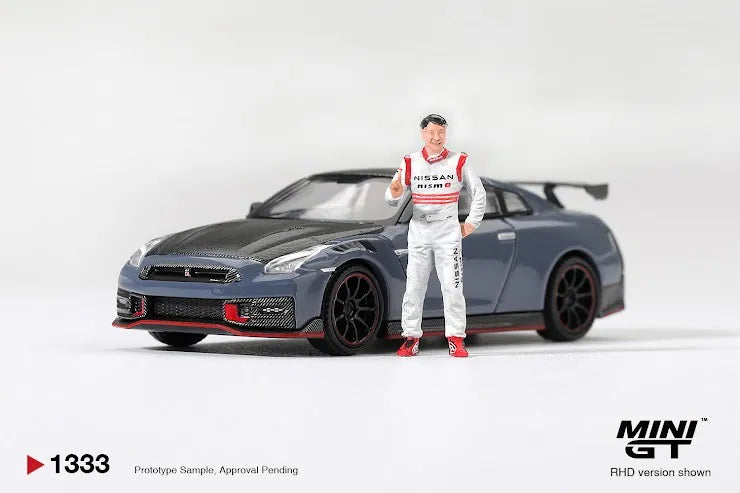 Mini GT #1333 Nissan GT-R Nismo 2024 Tsukuba Production Car Lap Record W/ Matsuda Figure Tsugio Matsuda Collection