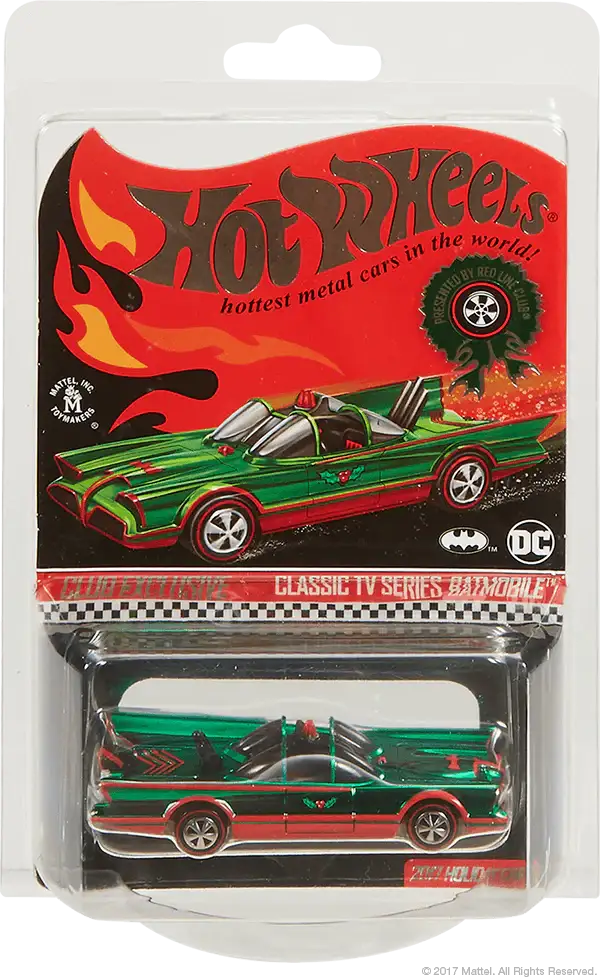 2017 Hot Wheels Red Line Club RLC Holiday Classic TV Series Batmobile 1966