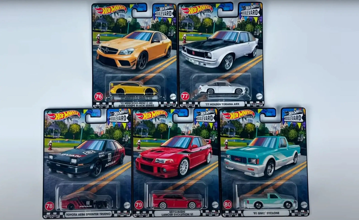 Hot Wheels Boulevard 2023 GJT68-953R case Set of 5pcs