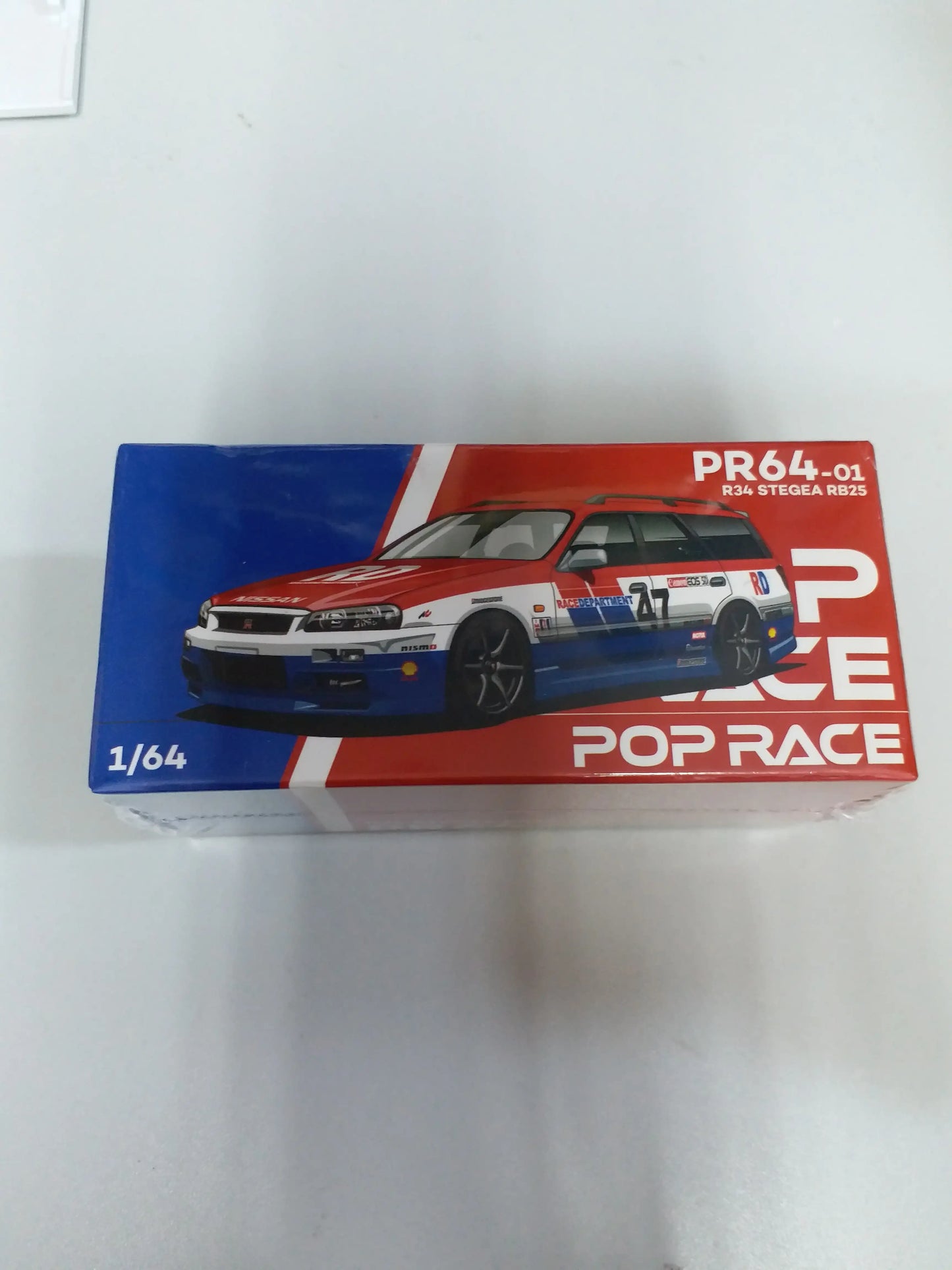 Pop Race 1:64 scale Nissan GT-R R34 Stagea RB25