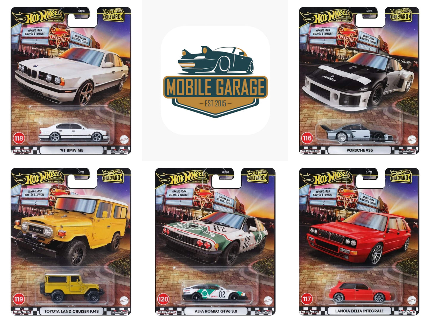 Hot Wheels Boulevard MIX 1 of 2025 Set of 5pcs GJT68-953A #116-120