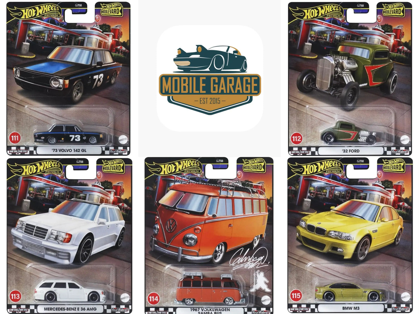 Mattel Hot Wheels Boulevard MIX 5 of 2024 Set of 5pcs GJT68-953 #111-115