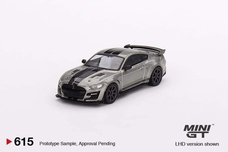 Mini GT Mini GT #615 1:64 Ford Mustang Shelby GT500 Pepper Gray Metallic