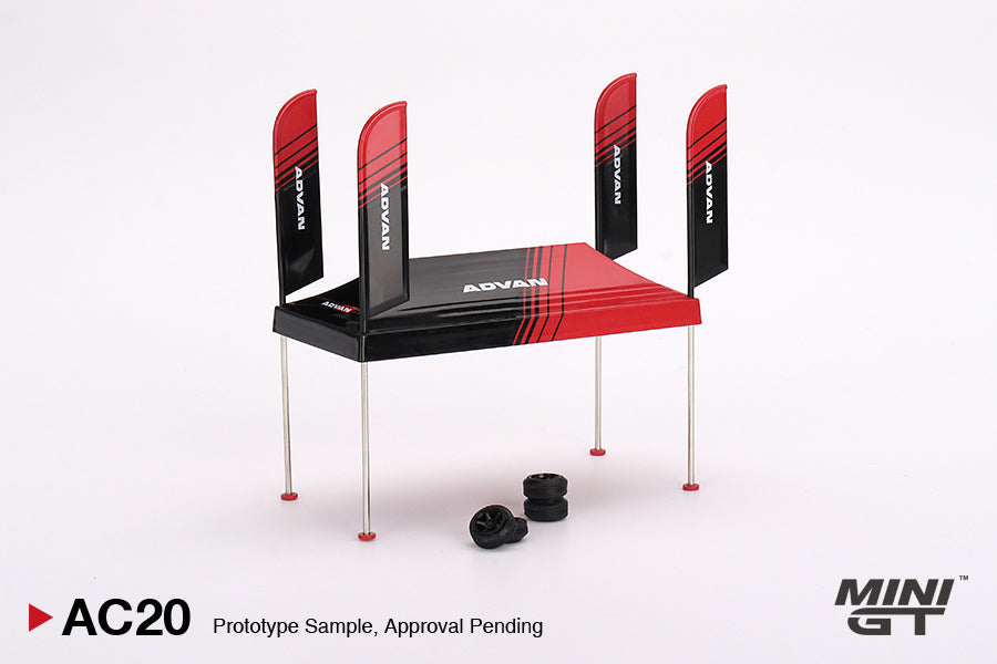 MINI GT #AC20 1/64 Paddock Service Tent Set - ADVAN
