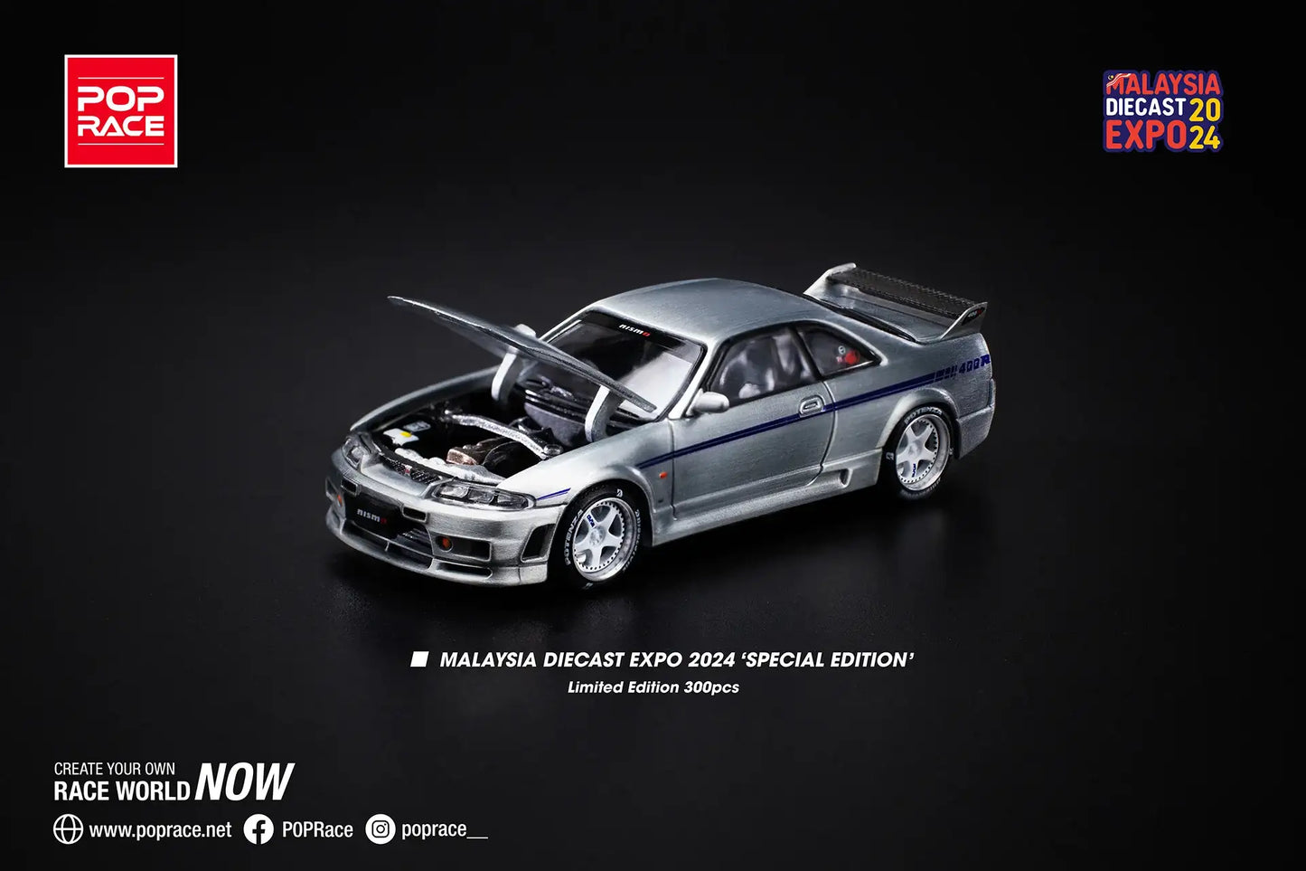 Pop Race 1/64 Nissan Skyline GT-R R33 400R MDX24 exclusive