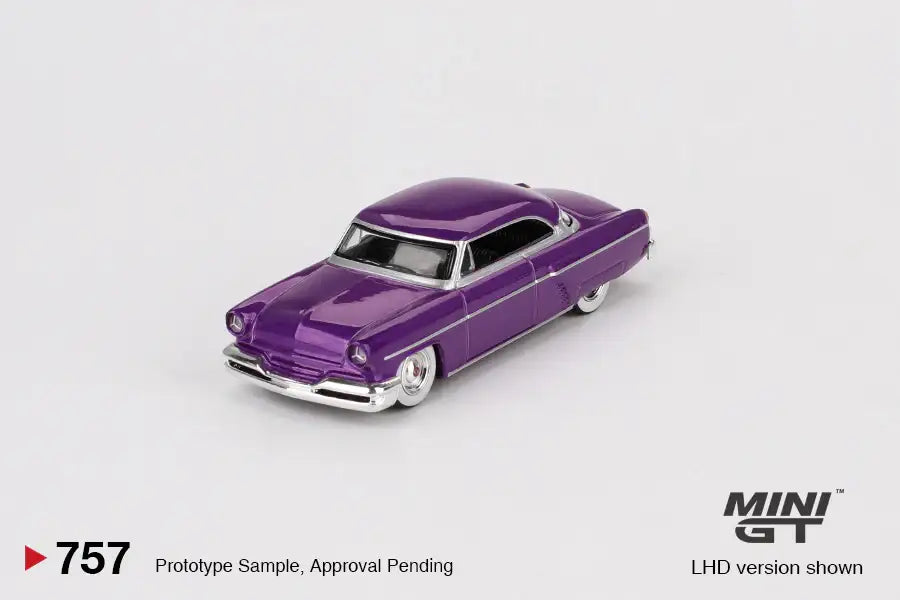 Mini GT MINI GT #757 Lincoln Capri Hot Rod 1954 Purple Metallic (MGT00757-L)
