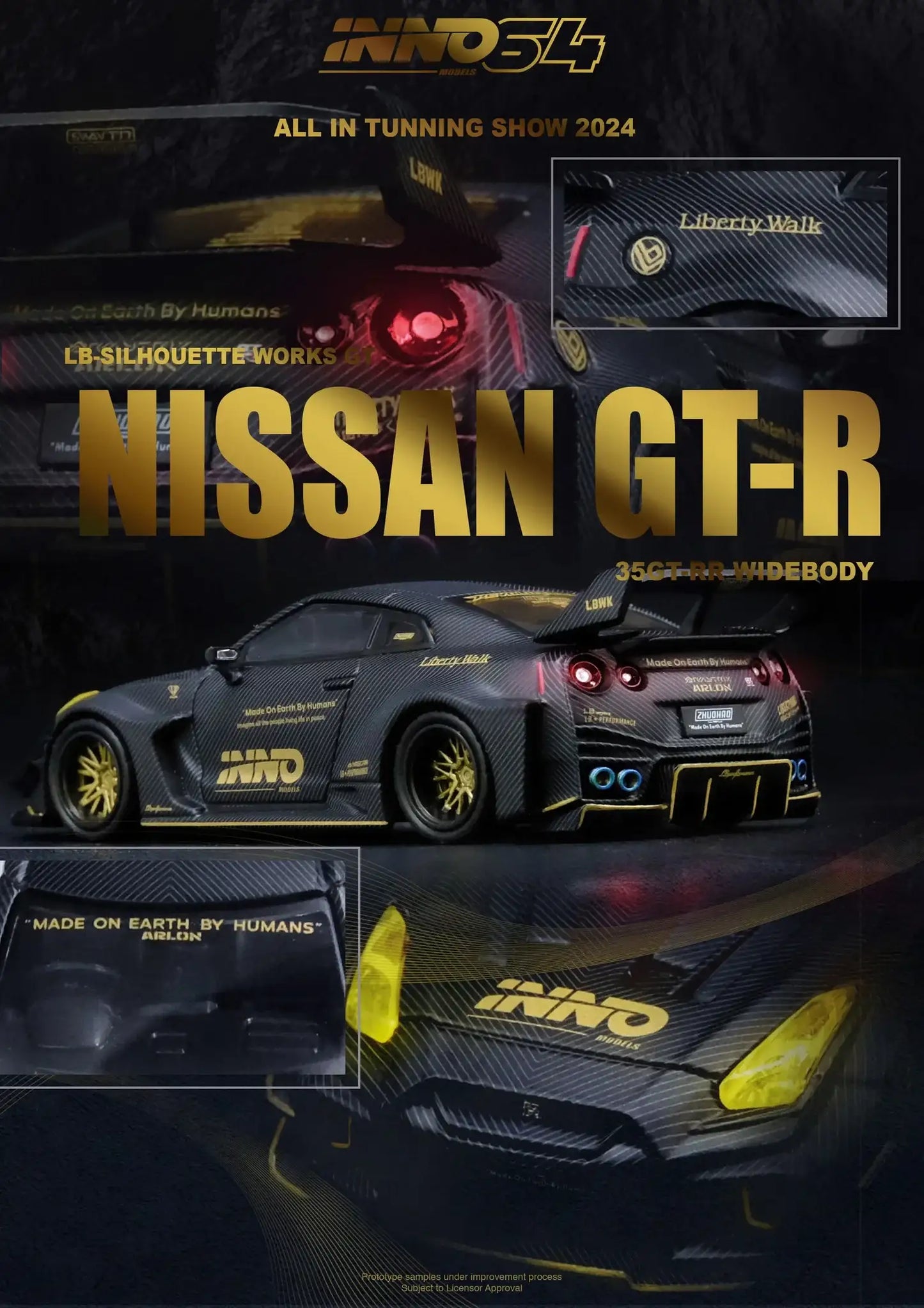 Inno64 All In Tuning Show 2024 Exclusive NISSAN GT-R (R35) GT-RR LB-SILHOUETTE WORKS Full Carbon "Zhuohao Liu"