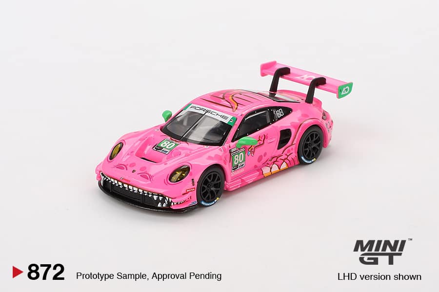 Mini GT #872 Porsche 911 GT3 R #80 AO Racing 2023 IMSA VI Rginia Roxy