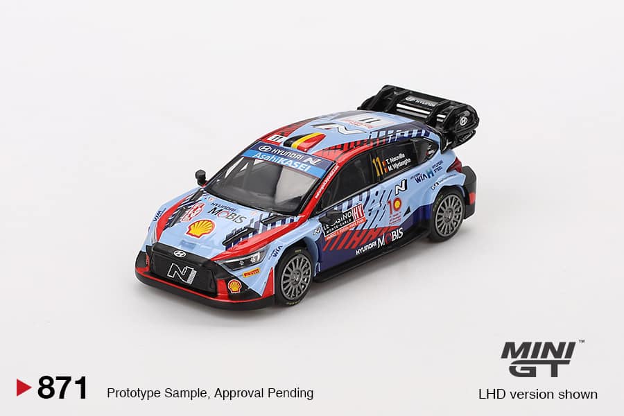 MINI GT #871 Hyundai i20 N Rally1 Hybrid #11 2024 Rallye Monte-Carlo Winner