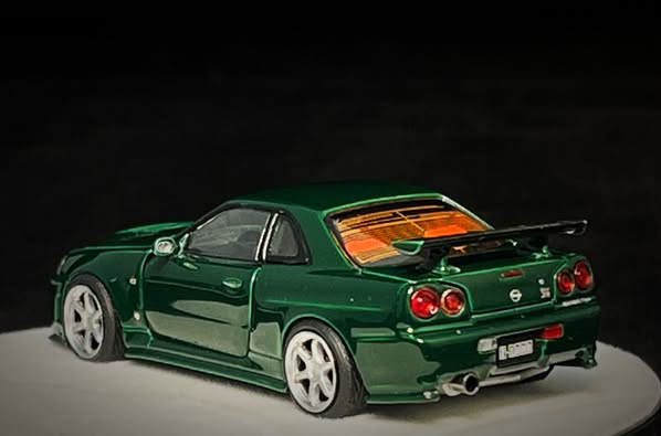 PGM X One Model 1:64 Scale Nissan Skyline GTR R34 Nismo Z Tune British Green