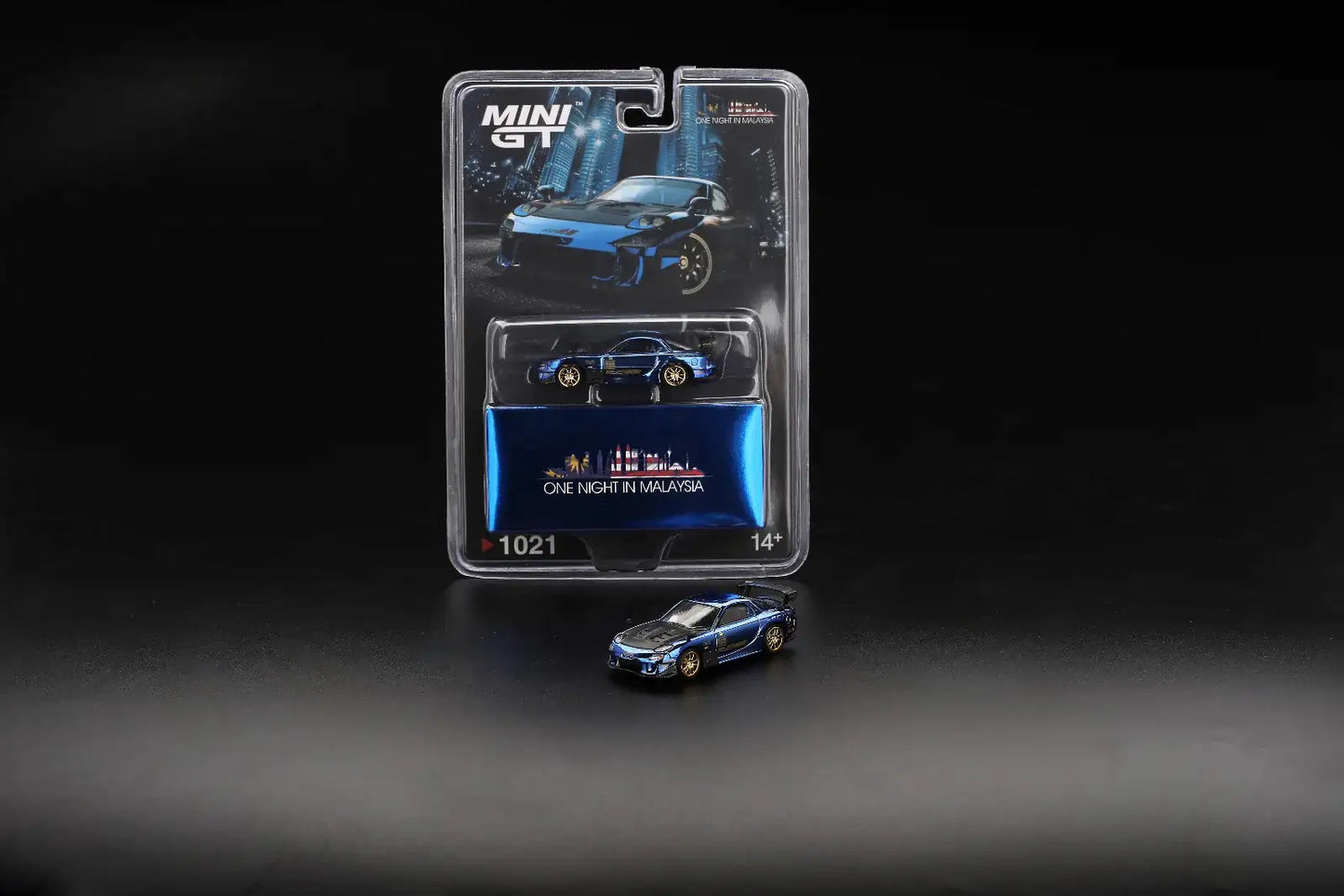 Mini GT Mini GT MDX 2025 #1020/ #1021 Mazda RX-7 RE-Amemiya Chrome Blue #1021 2025 “One Night in Malaysia” Exclusive