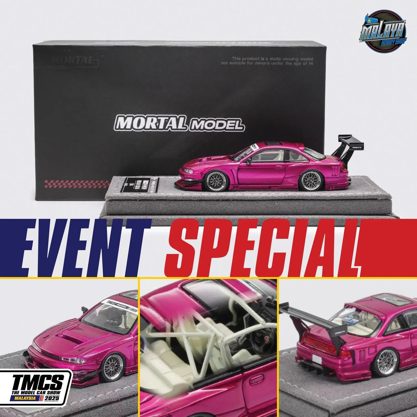 TMCS25 X Mortal Model Nissan Silvia S14 Malaya Hobby Shop Exclusive