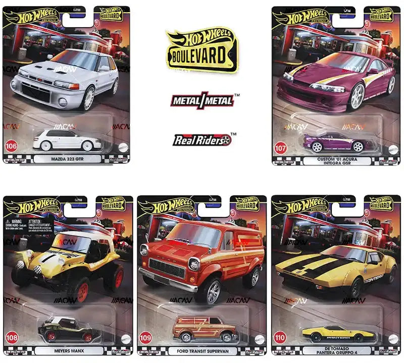 Mattel Hot Wheels Boulevard MIX 4 of 2024 Set of 5pcs GJT68-953Y #106-110
