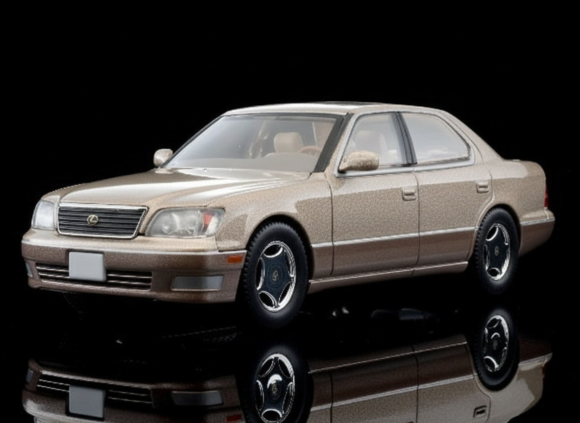 Enhanced Gold/Beige Lexus LS400 Model