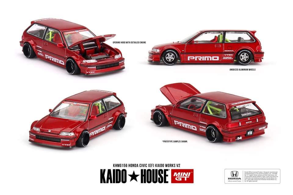 Mini GT Mini GT x Kaido House #156 Honda Civic (EF) Kaido Works V2 KHMG156