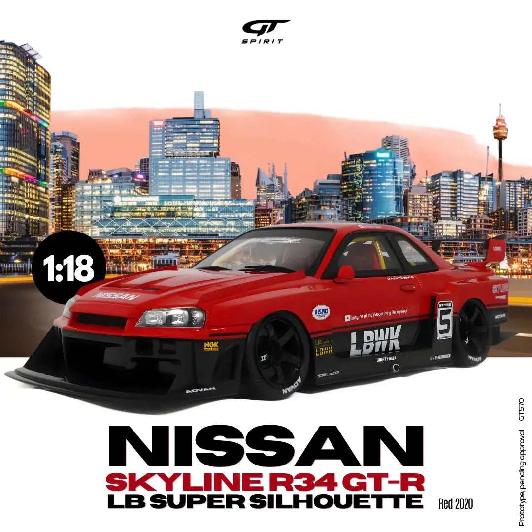 GT Spirit 1:18 Scale GT570 Nissan Skyline R34 GT-R LB Super