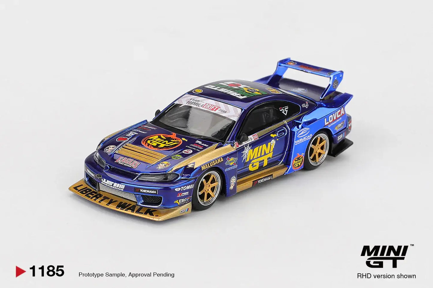 Mini GT Mini GT #1185 Nissan LB-Super Silhouette S15 SILVIA #555 Team MINI GT Liberty Walk 2025 Formula Drift Halloween Special
