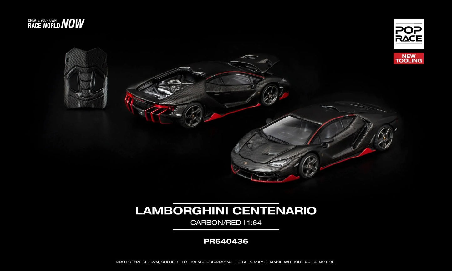 Pop Race Lamborghini Centenario Carbon/Red