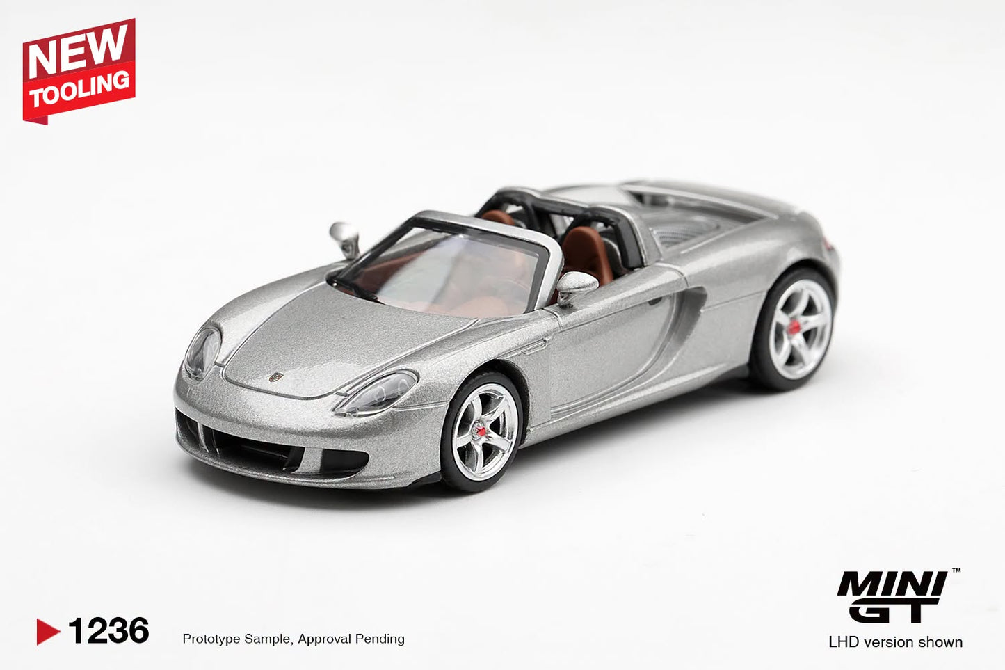 Mini GT #1236 Porsche Carrera GT Silver