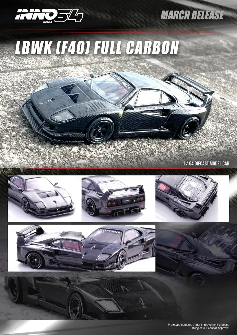 Inno64 1/64 LBWK F40 Full Carbon