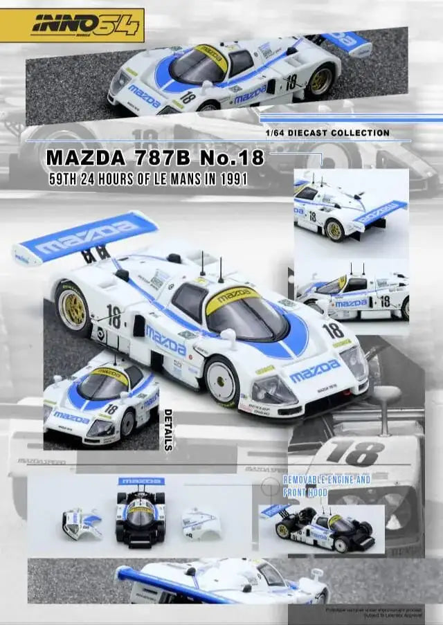 Inno64 1:64 Scale Mazda 787B No.18 59th 24 Hours Le Mans 1991