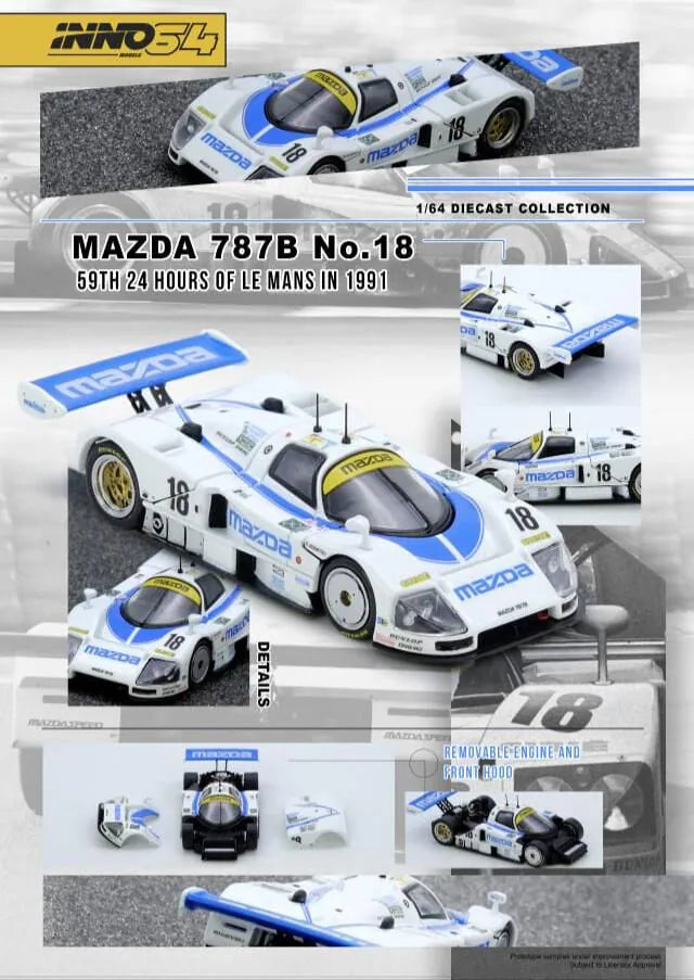 Inno64 1:64 Scale Mazda 787B No.18 59th 24 Hours Le Mans 1991