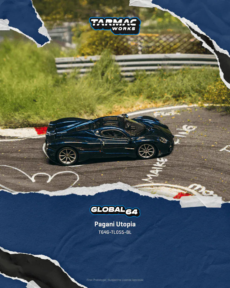 Tarmac Works 1:64 Scale Pagani Utopia Blue Metallic