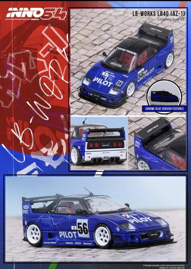 Inno64 1:64 Scale Mazda AZ-1 Liberty Walk LB40 "PILOT"