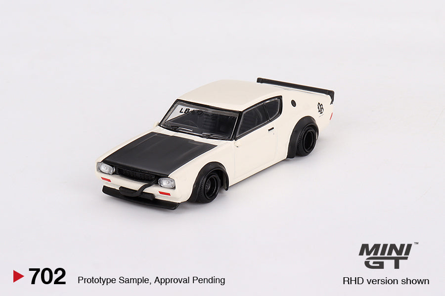 Mini GT #702 Nissan Skyline Kenmeri Liberty Walk White