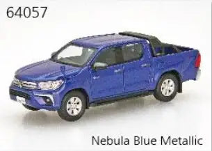 Ebbro 1:64 Scale Toyota Hilux Nebula Blue Metallic