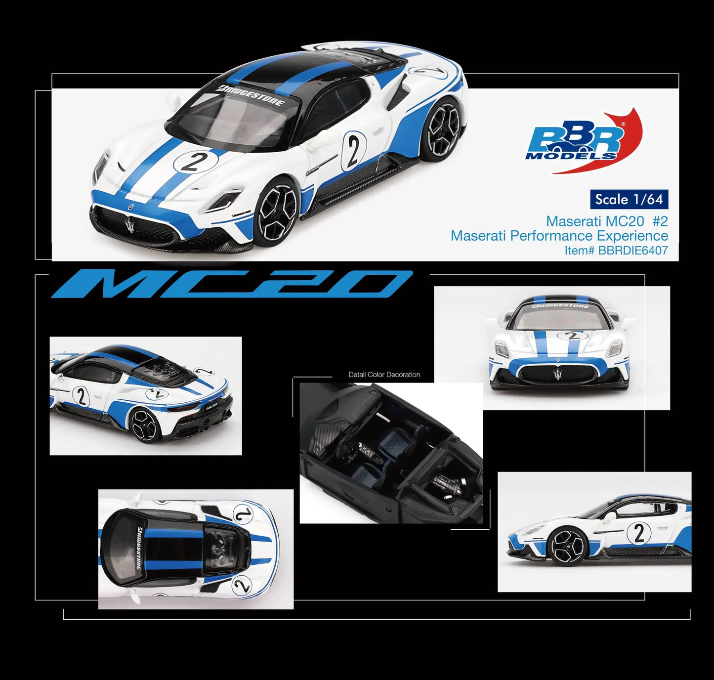 BBR BBR Models 1/64 Maserati MC20 #2 Maserati Performance Experience