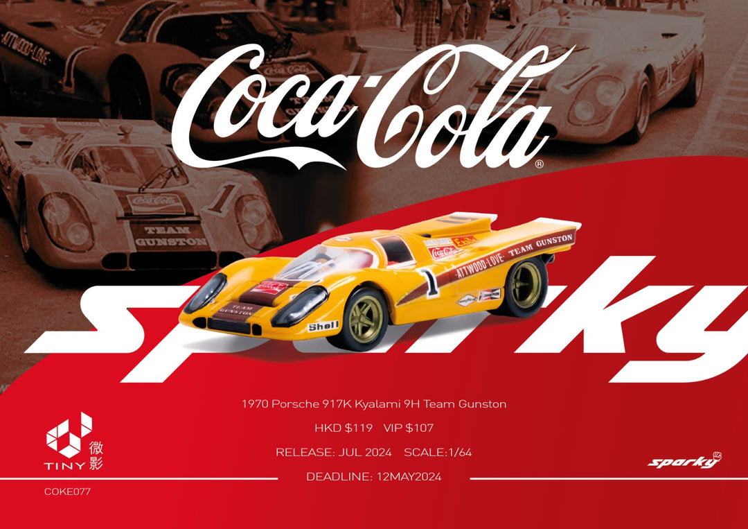 Spark 1:64 Scale Porsche 917K Coca-Cola #1 9H Kyalami 1970 Attwood Love