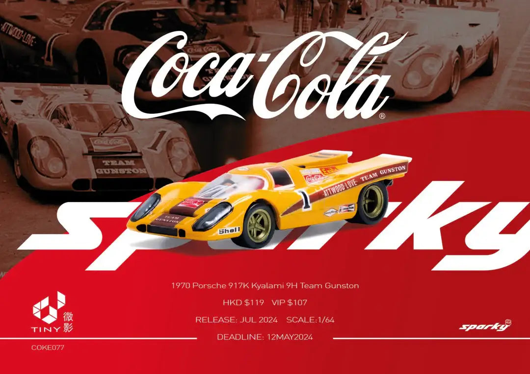 Spark Model Spark 1:64 Scale Porsche 917K Coca-Cola #1 9H Kyalami 1970 Attwood Love