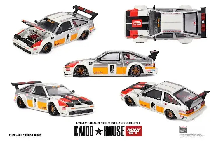 Mini GT Mini GT x Kaido House #268 Toyota AE86 Sprinter Trueno Kaido Racing Dev V1