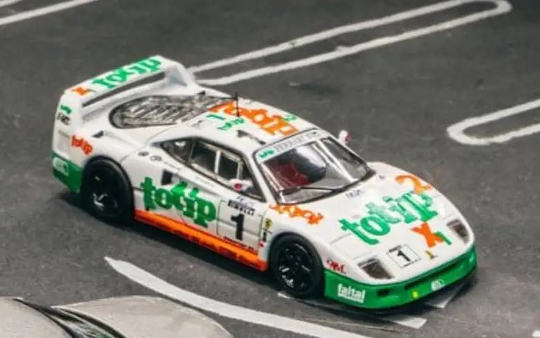 Tarmac Works 1:64 Scale Hong Kong Toy Car Salon 2023 exclusive Ferrari F40 GT Italian GT Championship 1994 F. D'Amore O. Larrauri