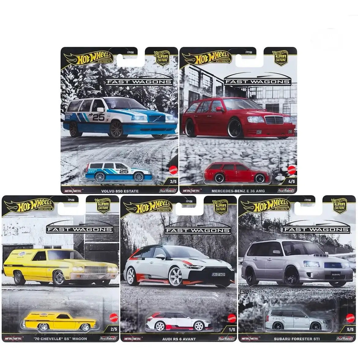 Hot Wheels Car Culture 2025 FPY86-954J Fast Wagon Set of 5