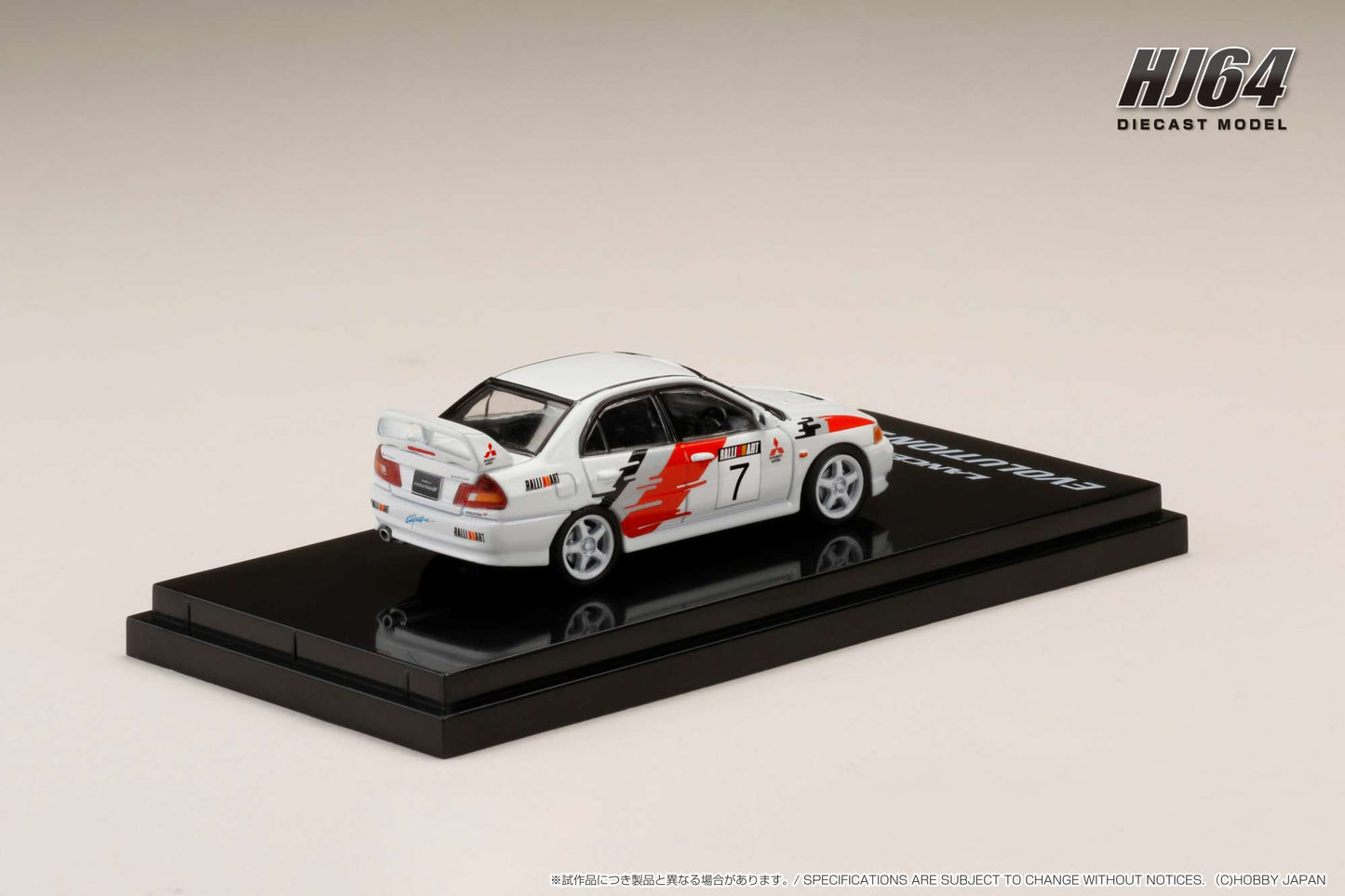 Hobby Japan 1/64 MITSUBISHI LANCER GSR EVOLUTION IV GR.A RALLY GRAPHIC