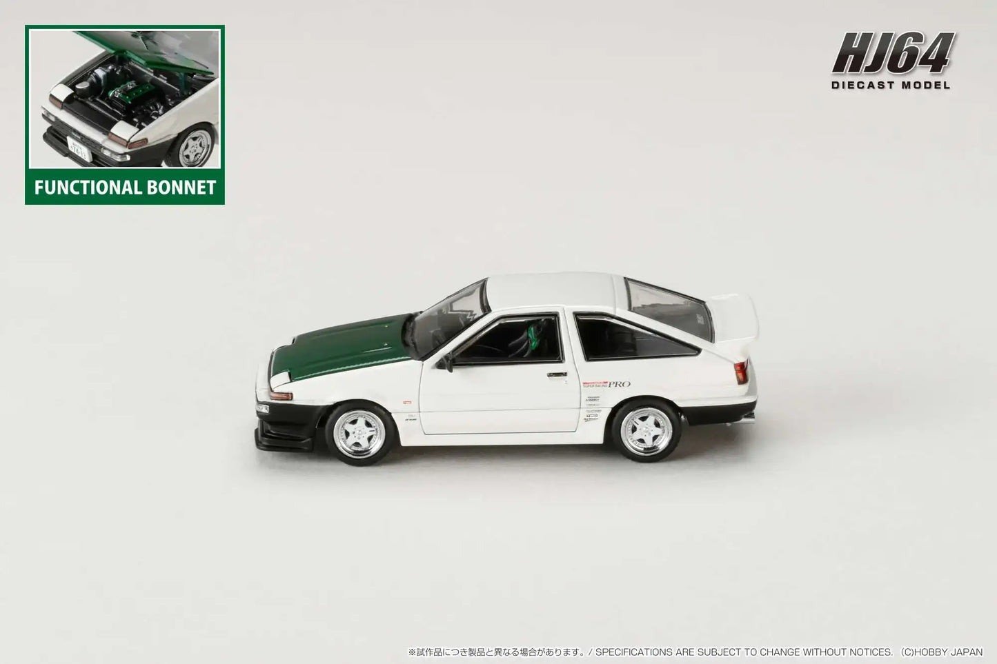 Hobby Japan 1/64 Toyota SPRINTER TRUENO (AE86) DRIFT KING Keiichi Tsuchiya 土屋圭市