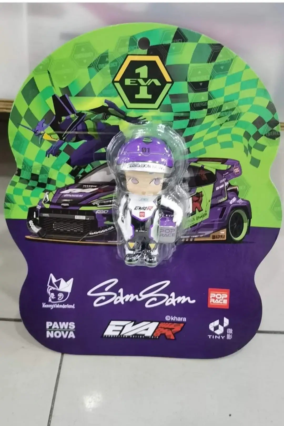 POP RACE 1/64 ACG HK 2024 EVA RT TEST TYPE-01 GOODRIDE GR YARIS CAR WITH FIGURE