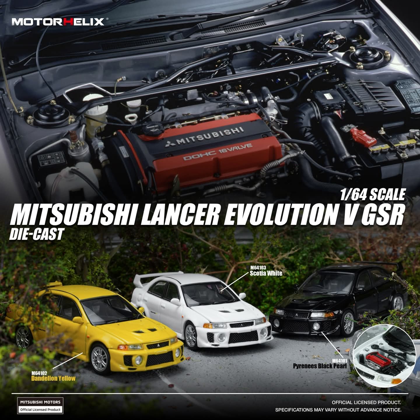 MotorHelix 1:64 Mitsubishi Lancer Evolution