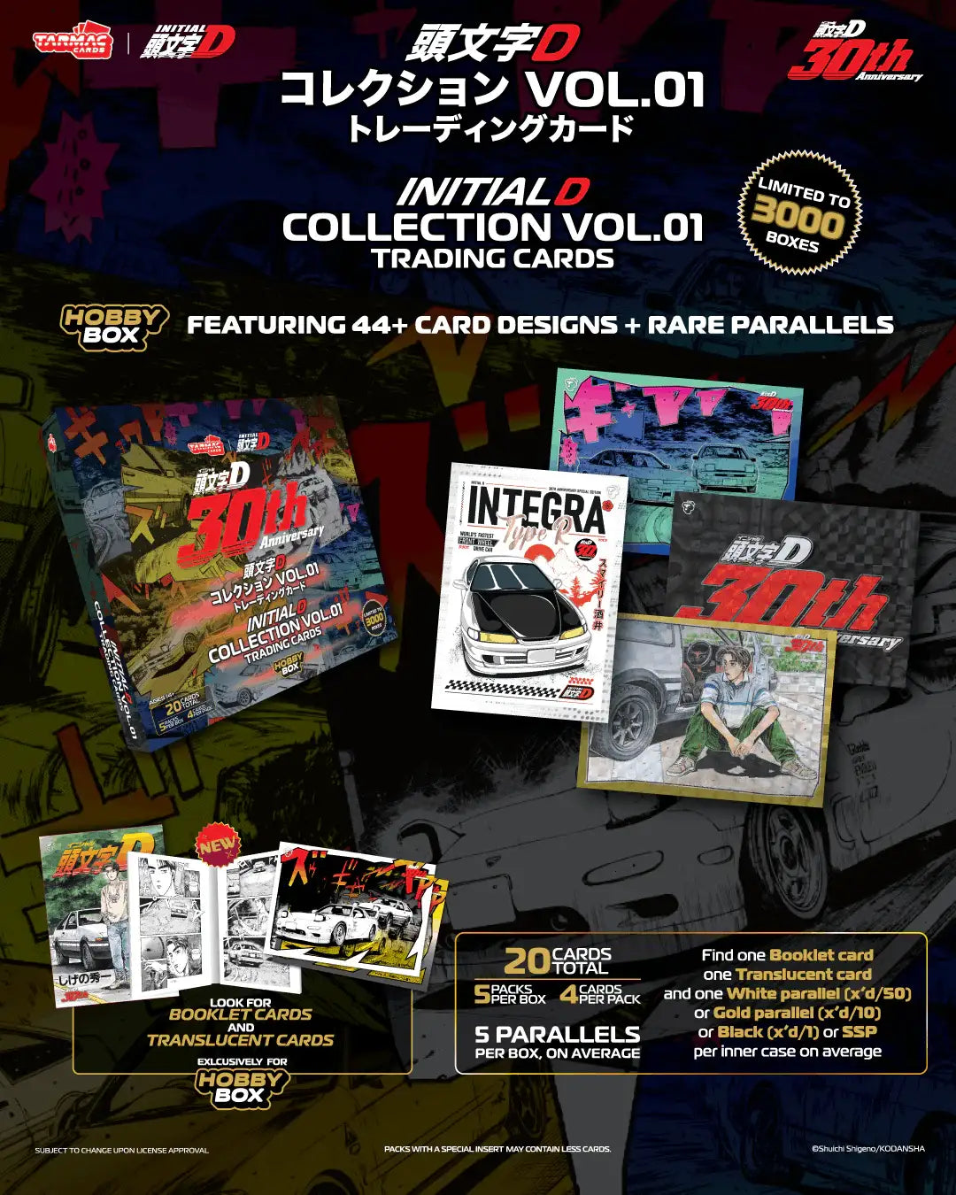 ひつじぃTarmac Cards 頭文字D VOL.01パラレル Tarmac Works Initial D Collection Vol.01 30th Anniversary Hobby