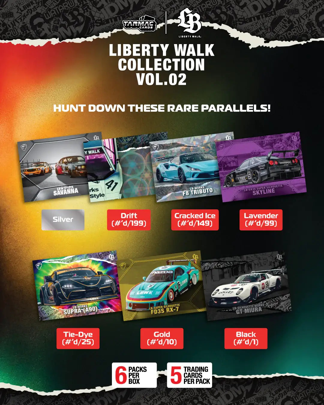Tarmac Cards LIBERTY WALK COLLECTIBLE TRADING CARDS VOL.02
