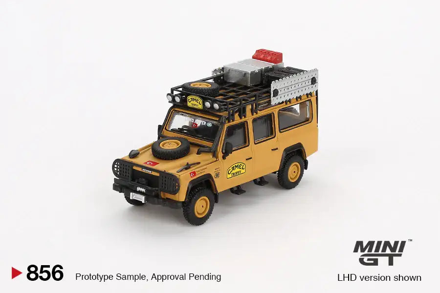 Mini GT Mini GT Turkey Exclusive #856 Land Rover Defender 110 1989 Camel Trophy Amazon Team Turkey LHD / Blister Packaging