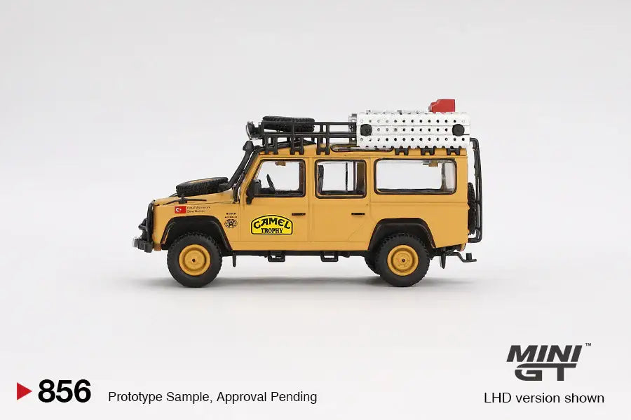Mini GT Mini GT Turkey Exclusive #856 Land Rover Defender 110 1989 Camel Trophy Amazon Team Turkey LHD / Blister Packaging