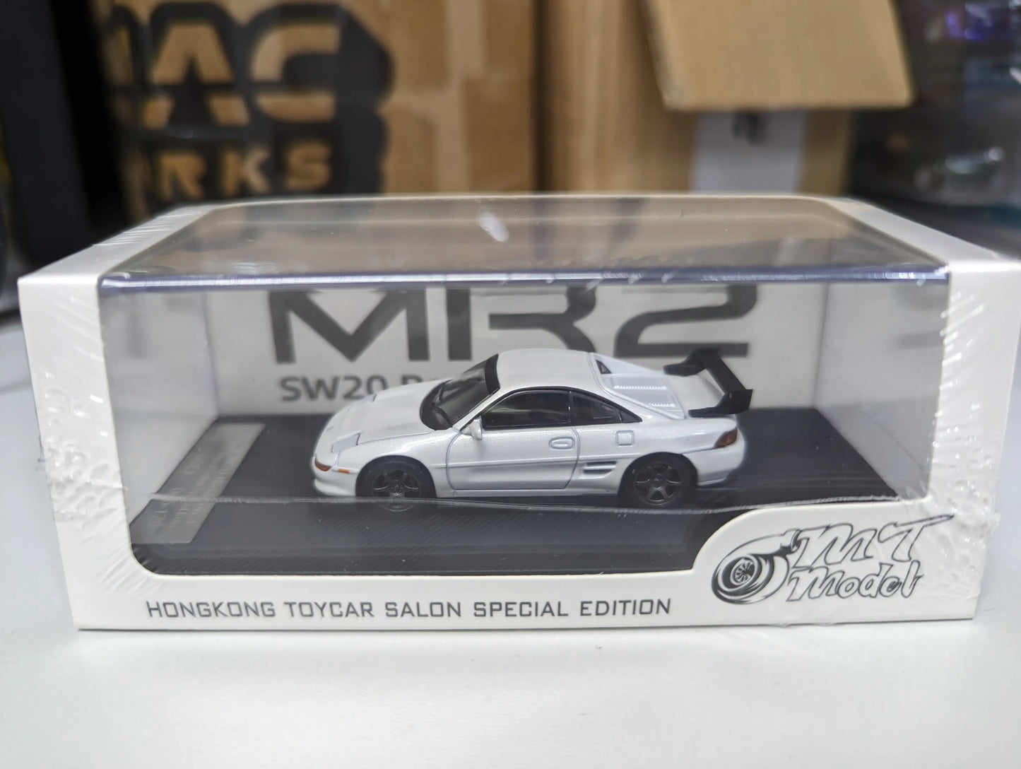 Micro Turbo 1:64 Scale Hong Kong Toycar Salon 2022 Toyota MR2 SW20 White