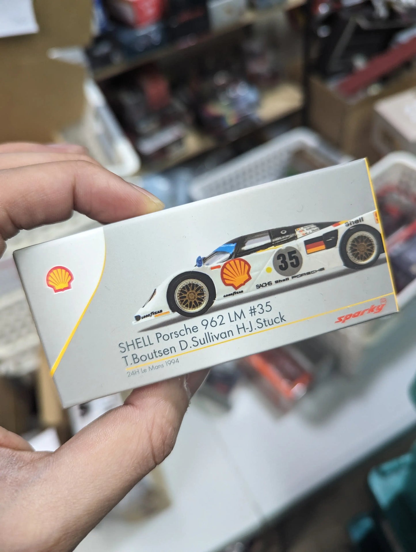 Spark Model SPARKY X Tiny 1/64 Porsche 962 LM 3rd Le Mans T.Boutsen D.Sullivan H-J.Stuck SHELL 1994 #35