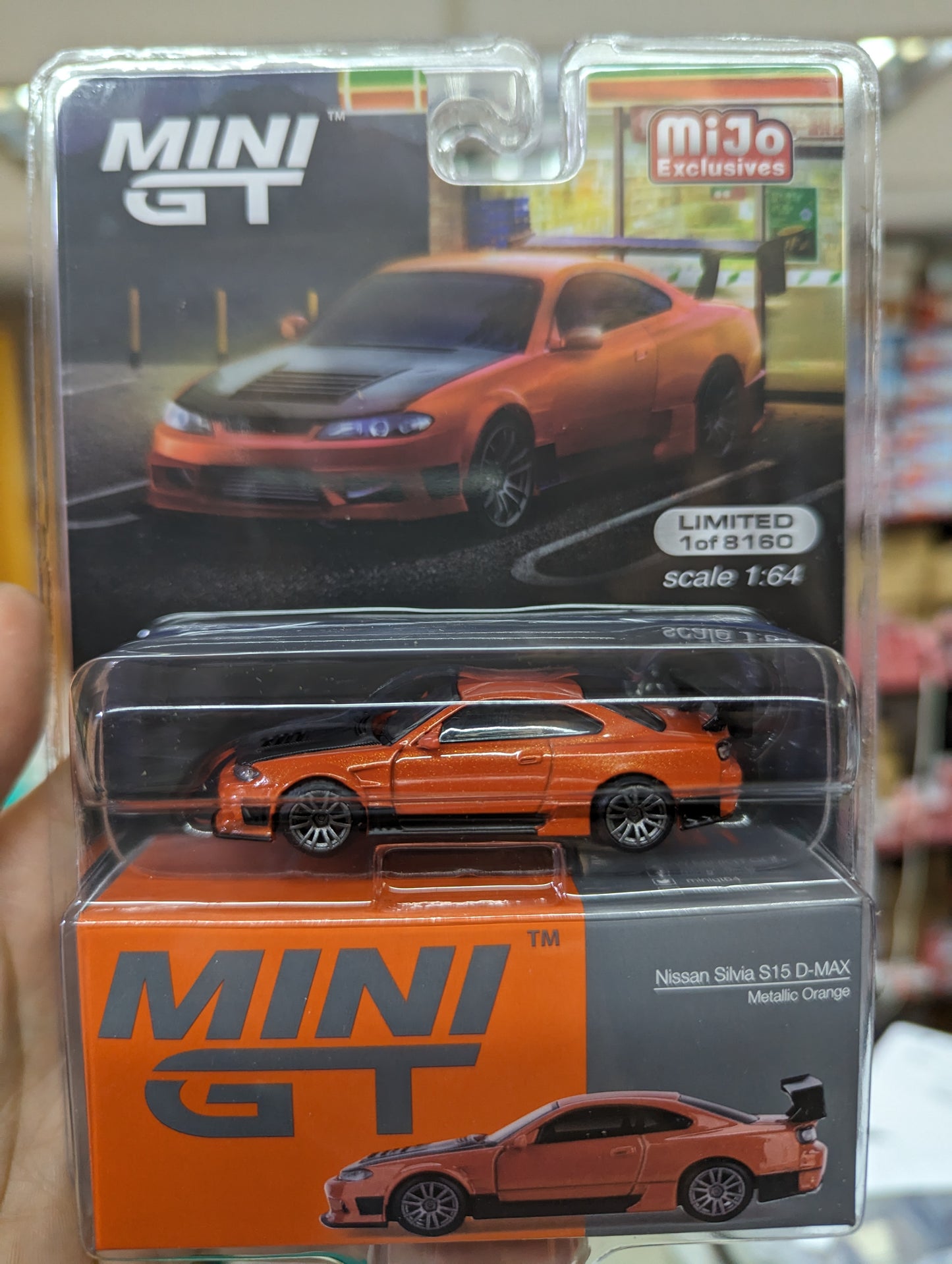 Mini GT X Mijo #581 Nissan Silvia S15 D-MAX Metallic Orange