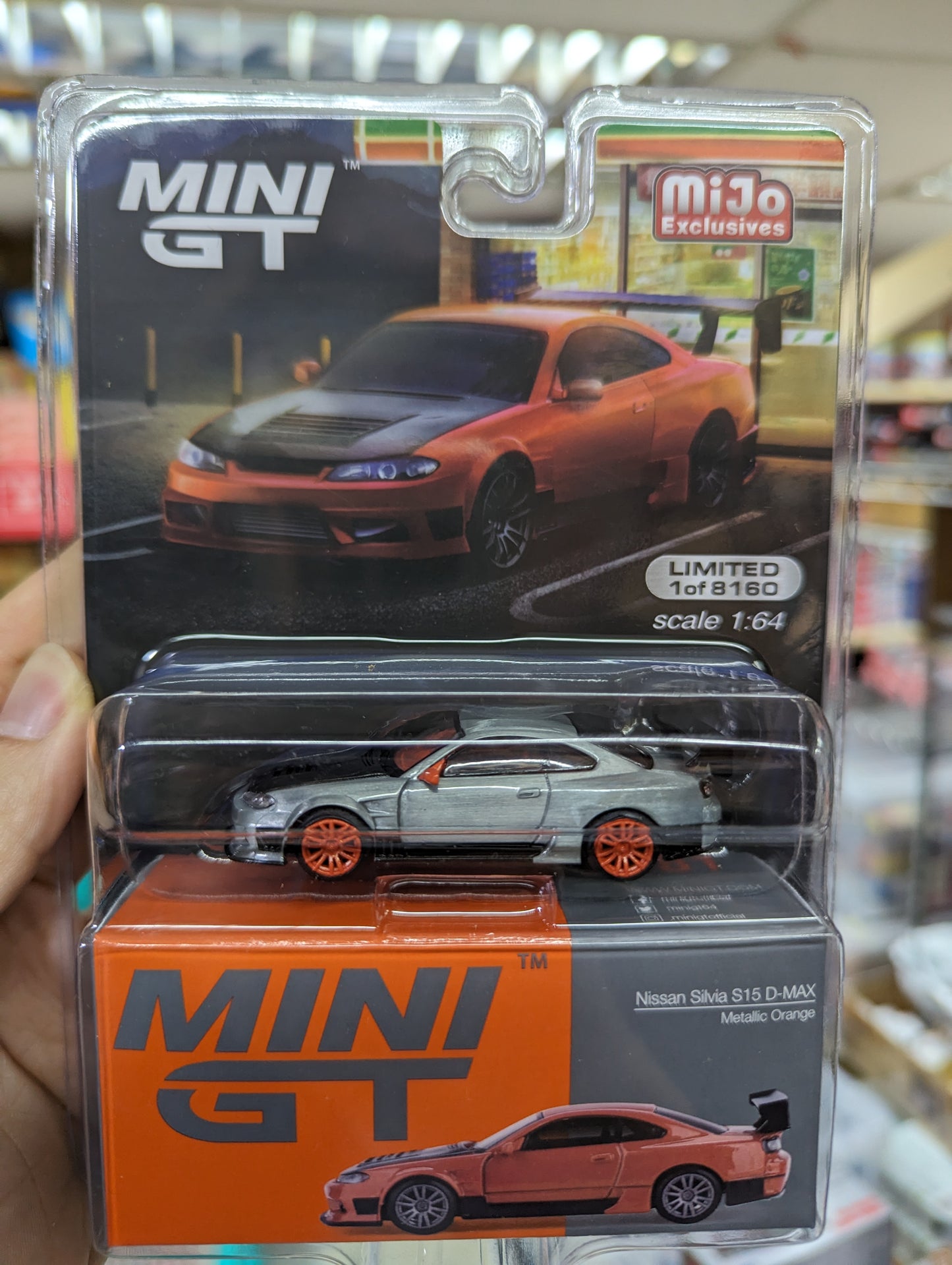 Mini GT X Mijo #581 Nissan Silvia S15 D-MAX Metallic Orange